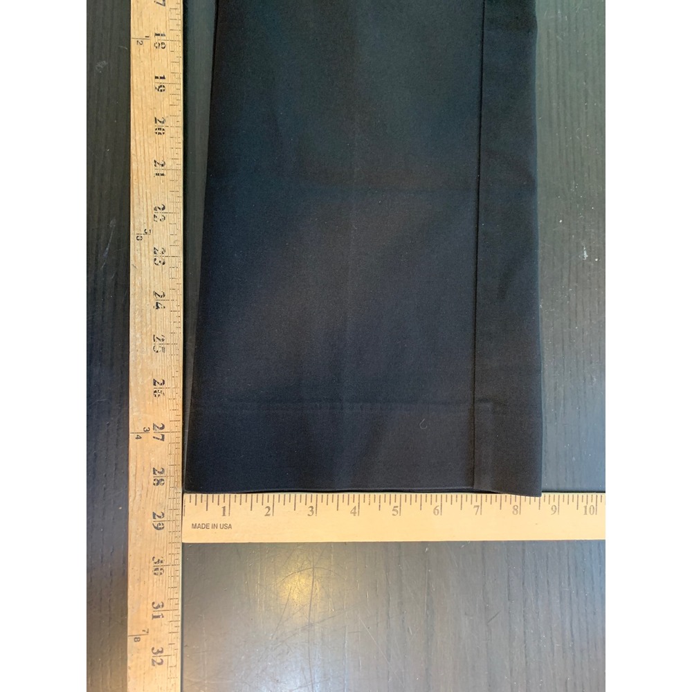 ELLE Womens Black Straight Leg Dress Pants Size 2 Office Career Professional - Picture 8 of 9